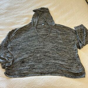 Old Navy Gray Blend Lightweight Pullover with Hood. Size XXL. Comfy. Lounging.